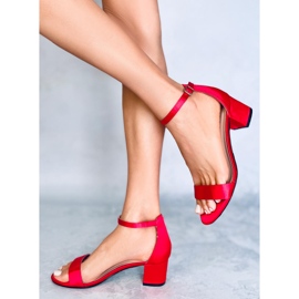 Sandales à talons bas Clarence Red rouge 2