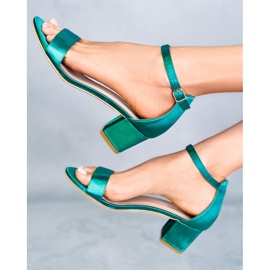 Sandales à talons bas de Clarence Green vert 2