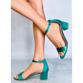 Sandales à talons bas de Clarence Green vert 4