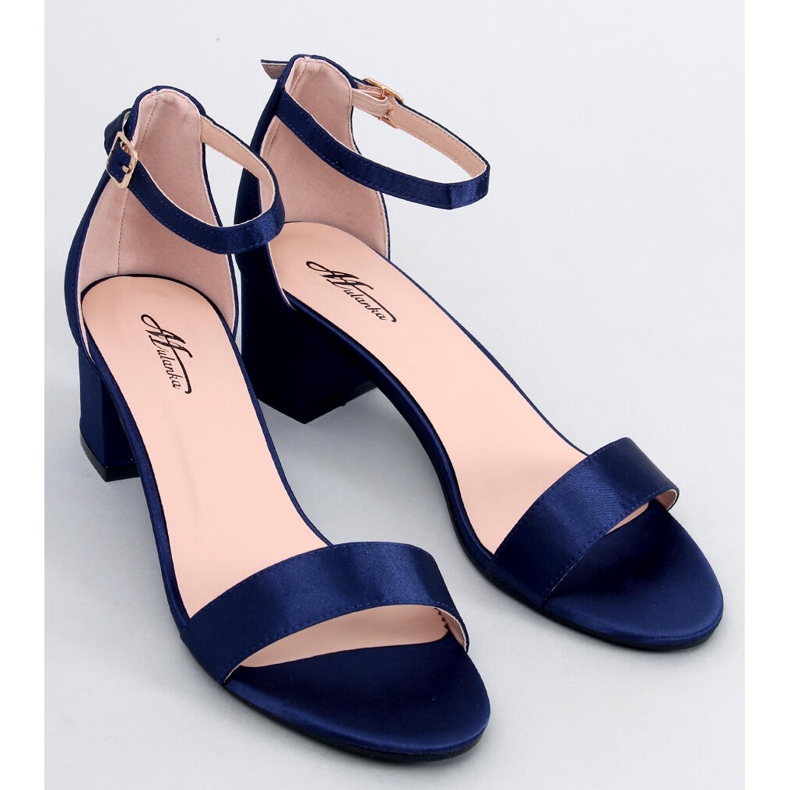 Sandales à talons bas de Clarence Blue bleu 1