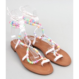 Seastar Bottes romaines perlées blanches Megh 1