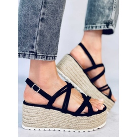 Seastar Altman Espadrilles compensées noires le noir 2