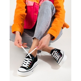 Baskets plateforme femme Shelovet noir 1