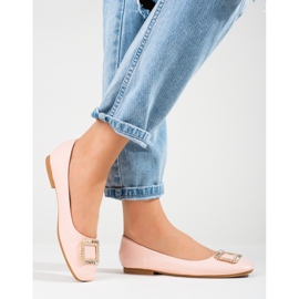 Ballerines vernies à bout carré pour femme Shelovet rose 2