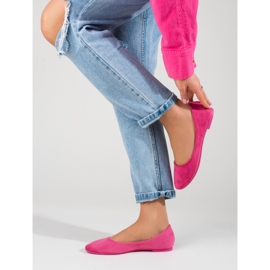 Ballerines femme en daim rose Shelovet 2