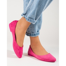 Ballerines femme en daim rose Shelovet 3
