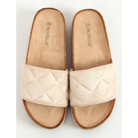 Babouches Bahr en liège beige 1