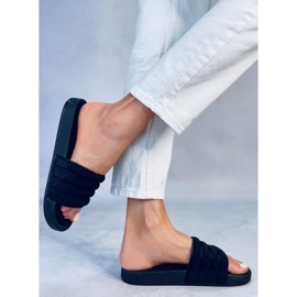 Pantoufles Minno noires, femmes le noir 1