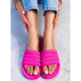 Chaussons femme Minno Fuchsia rose 2