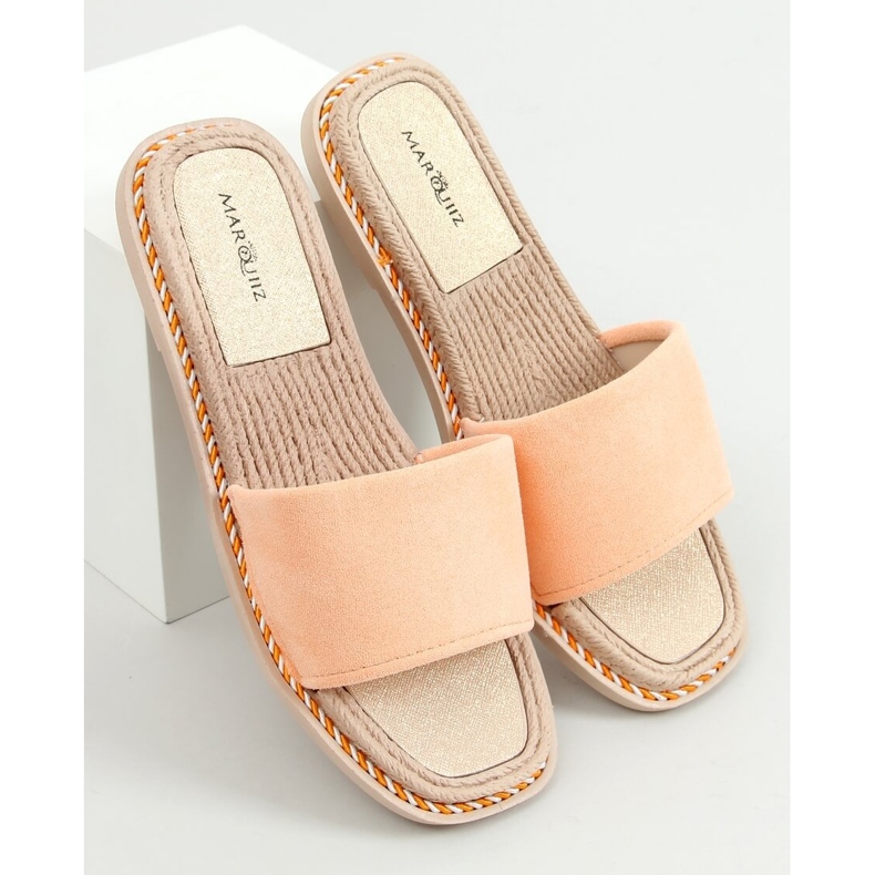 Chaussons en daim femme Daniels Orange 1