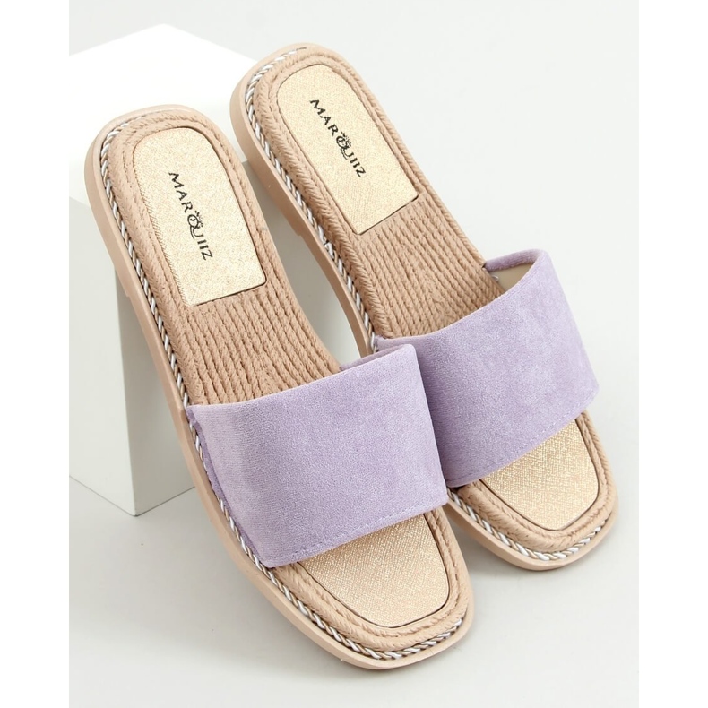 Chaussons en daim femme Daniels Purple violet 1