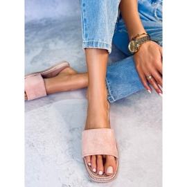 Chaussons en daim pour femme Daniels Pink rose 4