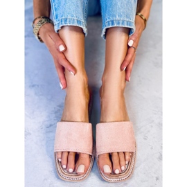 Chaussons en daim pour femme Daniels Pink rose 3