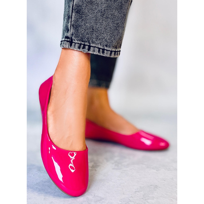 Ballerines laquées Fuchsia Cargil rose 1