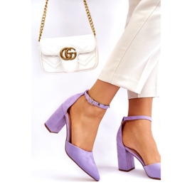 Seastar Escarpins à talons en daim violets Lexie 3