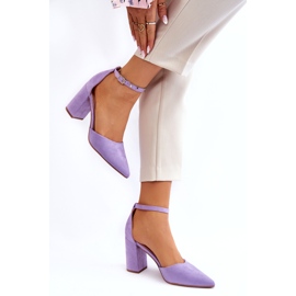 Seastar Escarpins à talons en daim violets Lexie 1