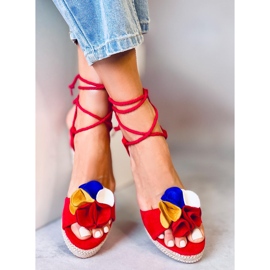 Sandales compensées rouges YY27P Rouge 6
