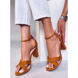 Sandales à talons Camel NF-63P Camel brun 5