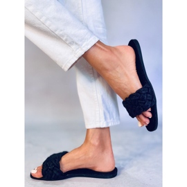 BM Chaussons à lacets femme Erika Black noir 2