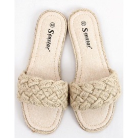 BM Chaussons string femme Erika Beige 3
