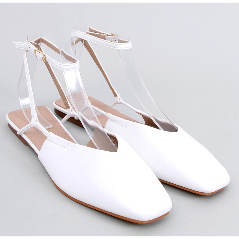 BM Ballerines à talon ouvert de Gianna White blanche 1