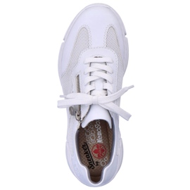 Chaussures de sport confortables pour femmes blanches Rieker M0100-80 9