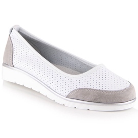 Ballerines femme en cuir blanc ajouré Filippo DP4524 blanche 1