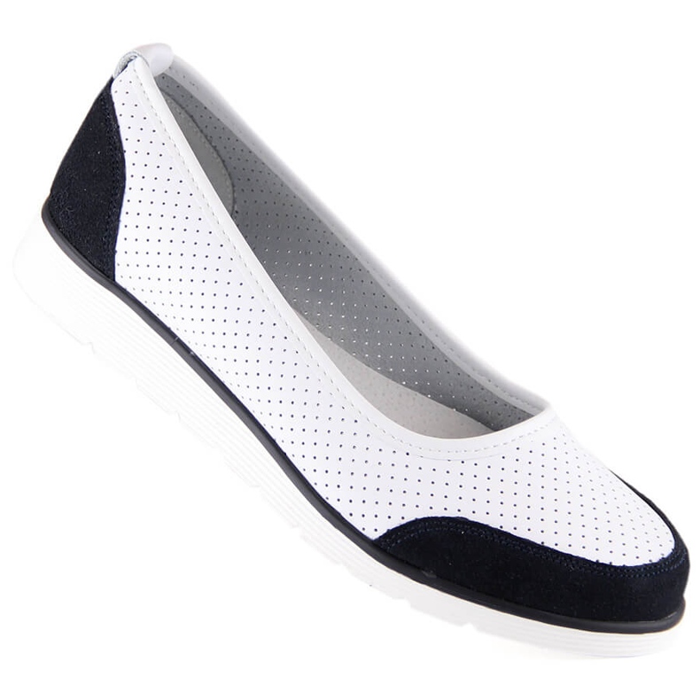 Ballerines femme en cuir blanc ajouré Filippo DP4524 blanche 1