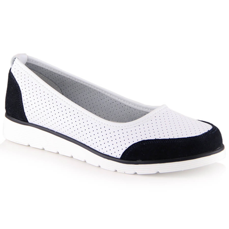 Ballerines femme en cuir blanc ajouré Filippo DP4524 blanche 2