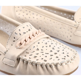 Mocassins ajourés confortables pour femmes Rieker 40068-60 beige 2