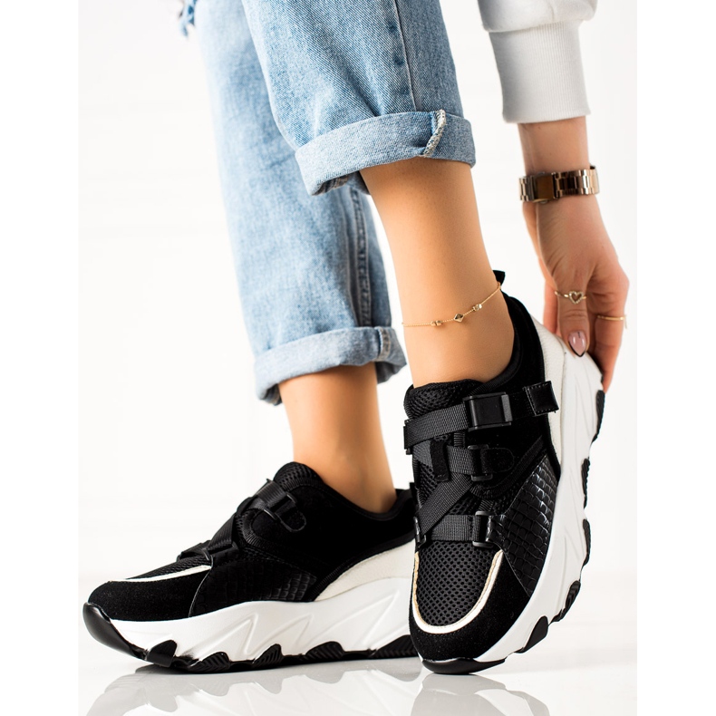 W. Potocki Baskets à boucle Potocki le noir 1