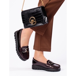 W. Potocki Mocassins femme laqués Potocki bordeaux rouge 1 W. Potocki Mocassins femme laqués Potocki bordeaux rouge 1