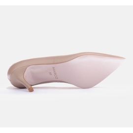 Marco Shoes Escarpins en cuir nappa beige 2