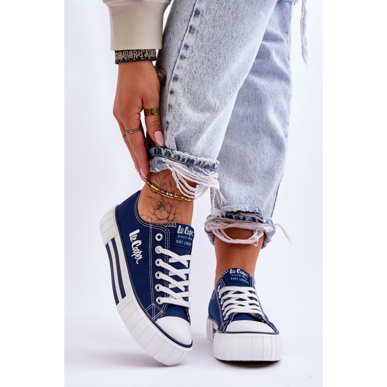 Baskets Femme Sur La Plateforme Lee Cooper LCW-23-31-1803L Bleu Marine 1