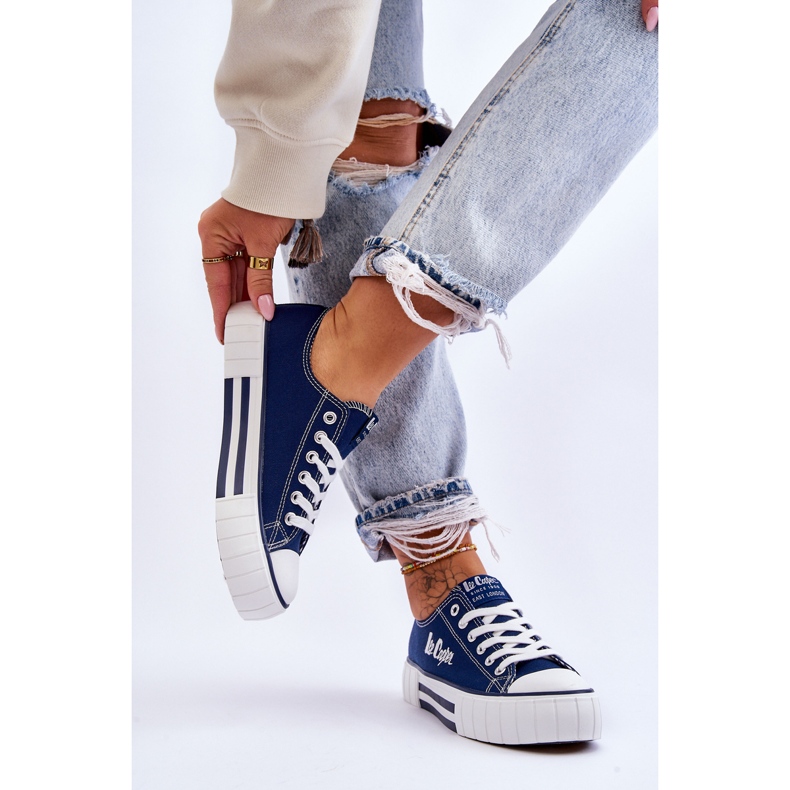 Baskets Femme Sur La Plateforme Lee Cooper LCW-23-31-1803L Bleu Marine 2