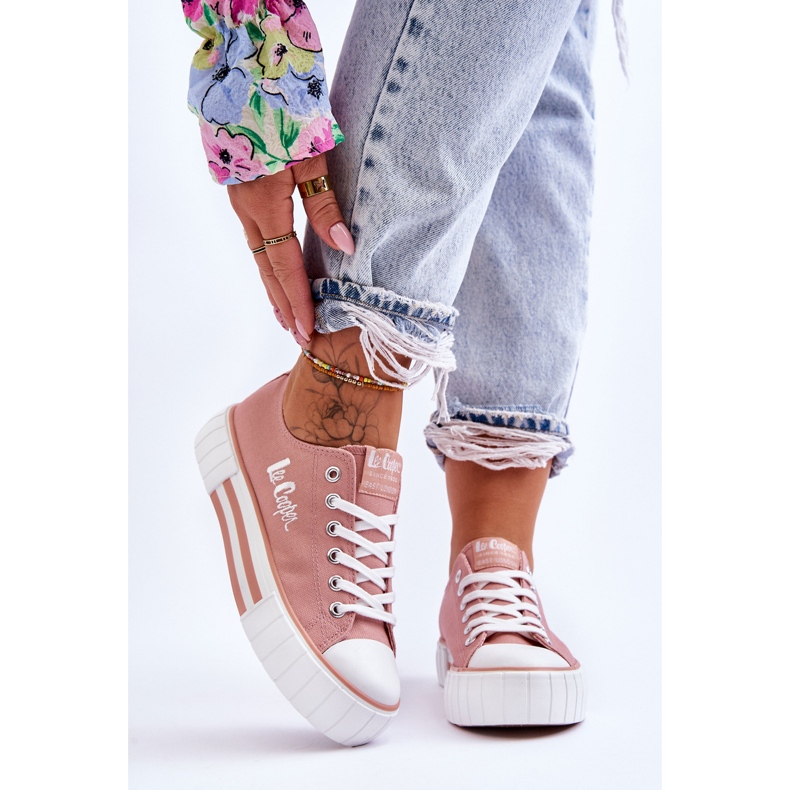 Baskets Femme Sur La Plateforme Lee Cooper LCW-23-31-1804L Rose 1