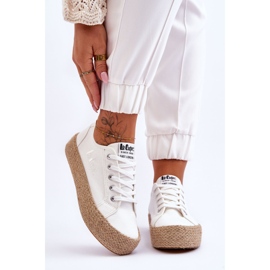 Baskets tressées à la mode Lee Cooper LCW-23-31-1796L Blanc 1