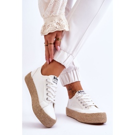 Baskets tressées à la mode Lee Cooper LCW-23-31-1796L Blanc 2