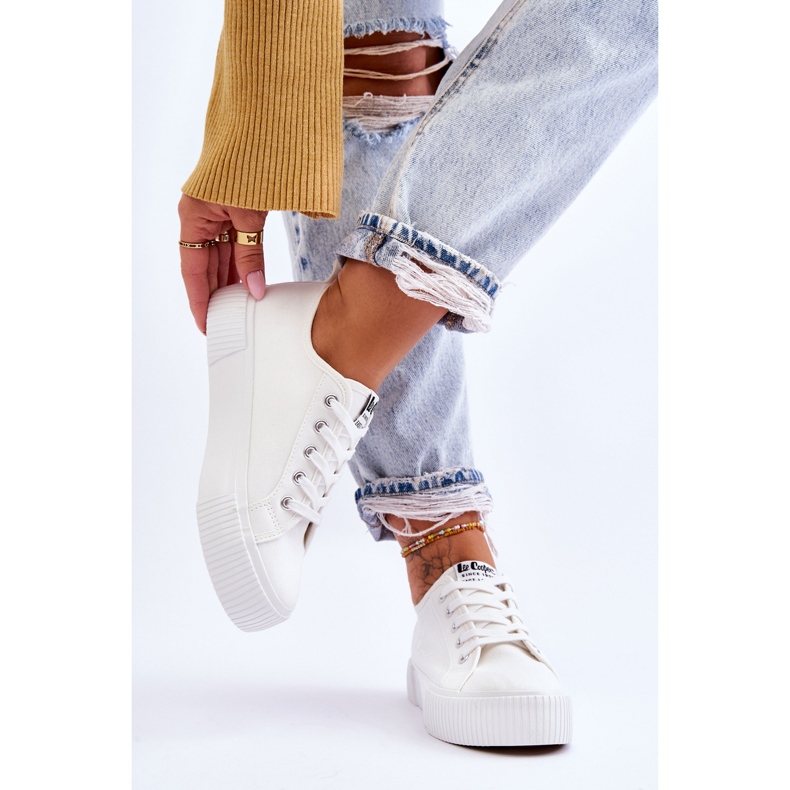 Baskets Plateforme Confortables Lee Cooper LCW-23-31-1806L Blanc 2