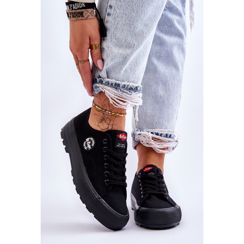 Baskets basses à plateforme pour femmes Lee Cooper LCW-23-44-1652L Noir le noir 1 Baskets basses à plateforme pour femmes Lee Cooper LCW-23-44-1652L Noir le noir 1
