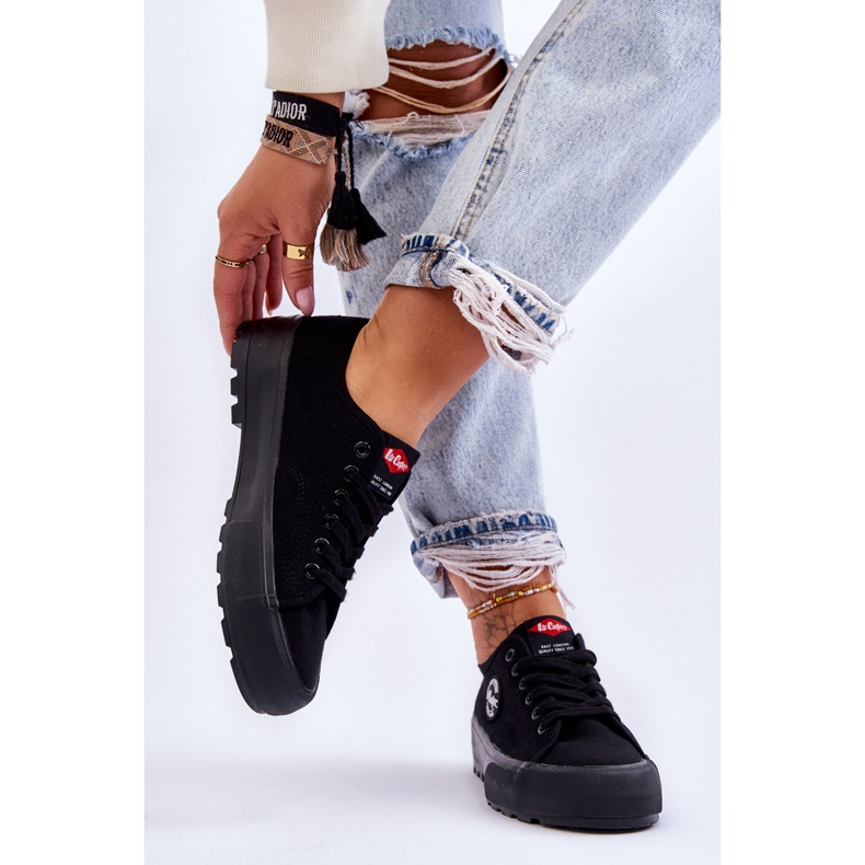 Baskets basses à plateforme pour femmes Lee Cooper LCW-23-44-1652L Noir 2