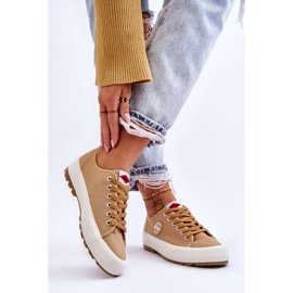 Baskets basses à plateforme pour femmes Lee Cooper LCW-23-44-1655L Beige 2