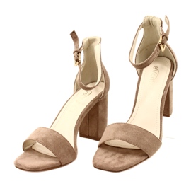 Evento Sandales à talons hauts beiges 23SD35-5560 2