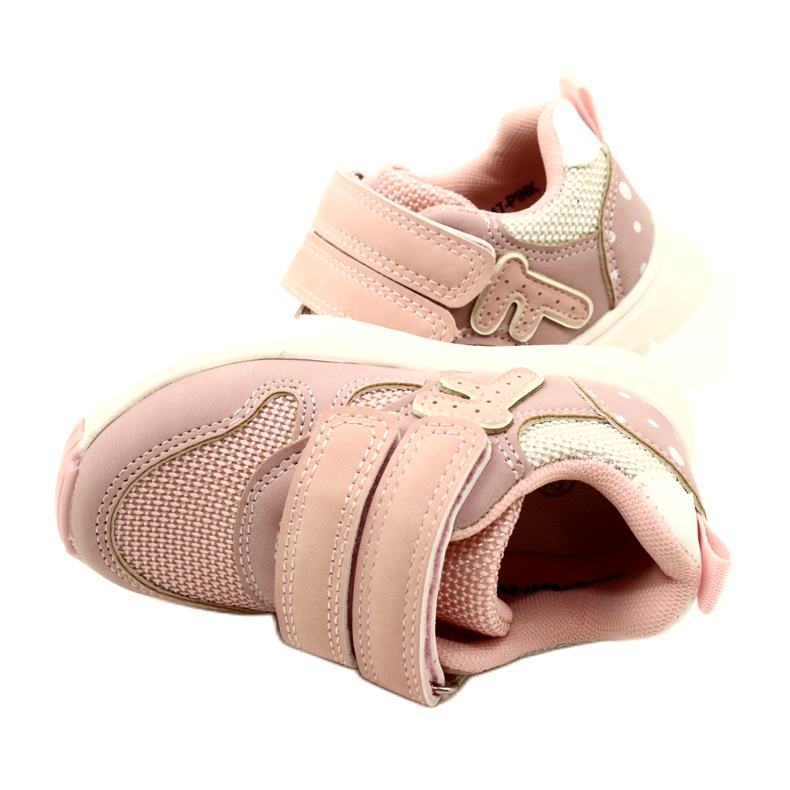 Evento Chaussures de sport à velcro pour filles 23DZ23-5917 rose blanc 5
