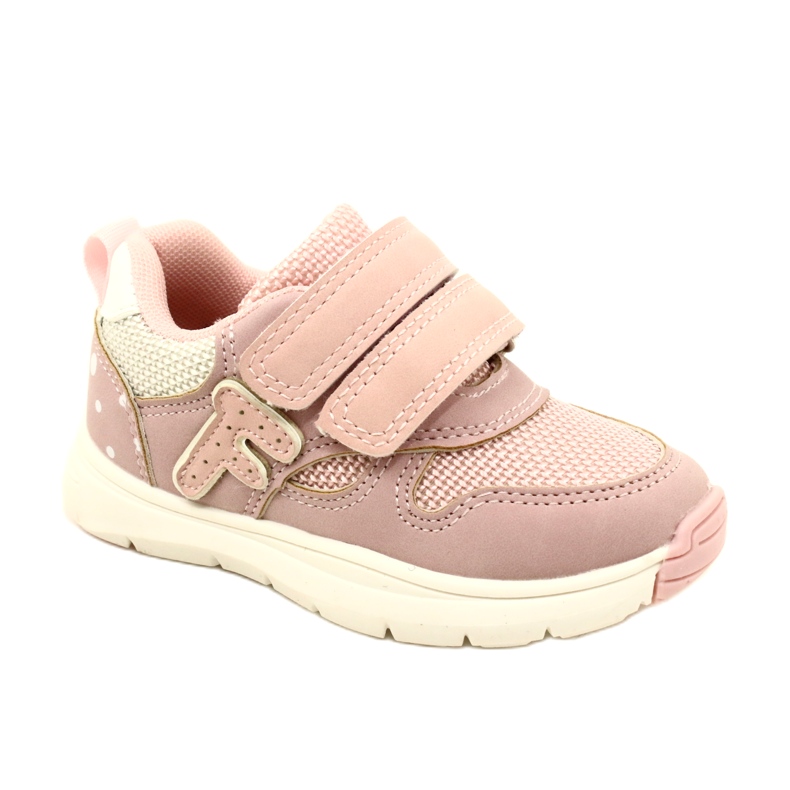 Evento Chaussures de sport à velcro pour filles 23DZ23-5917 rose blanche 1 Evento Chaussures de sport à velcro pour filles 23DZ23-5917 rose blanche 1