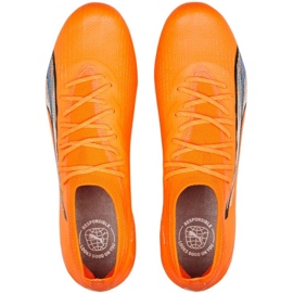 Chaussures de football Puma Ultra Ultimate FG/AG M 107163 01 orange oranges et rouges 2