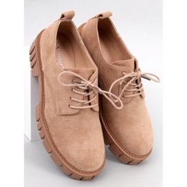 BM Amparo Mocassins plateforme en daim Kaki beige 2