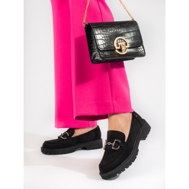 W. Potocki Mocassins en daim noir Potocki 1