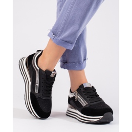 Baskets noires sur la plateforme Shelovet le noir 2 Baskets noires sur la plateforme Shelovet le noir 2