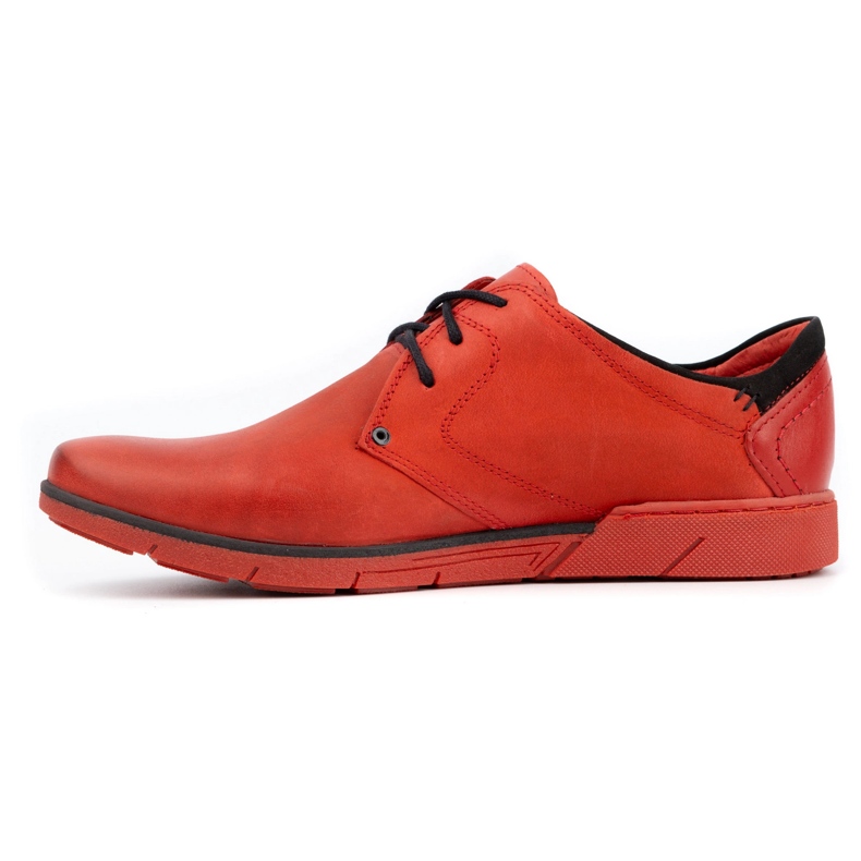 Polbut Chaussures en cuir pour hommes 2103 rouge 1